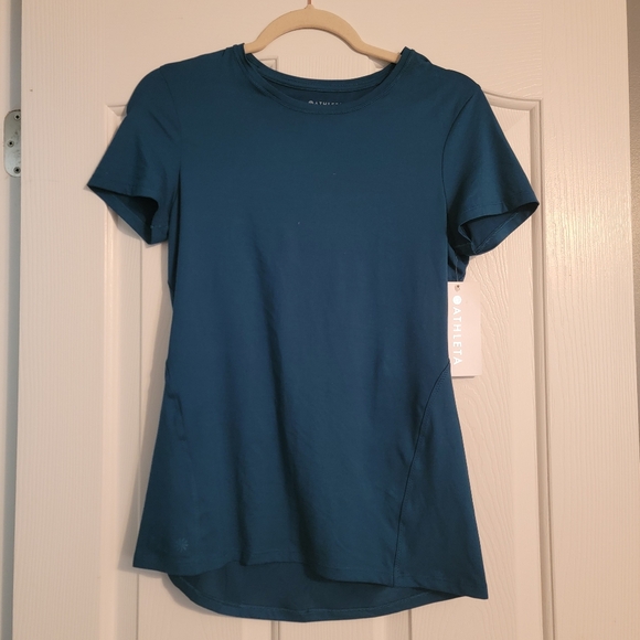 Athleta Tops - Athleta Teal Short Sleeve Crewneck Tee